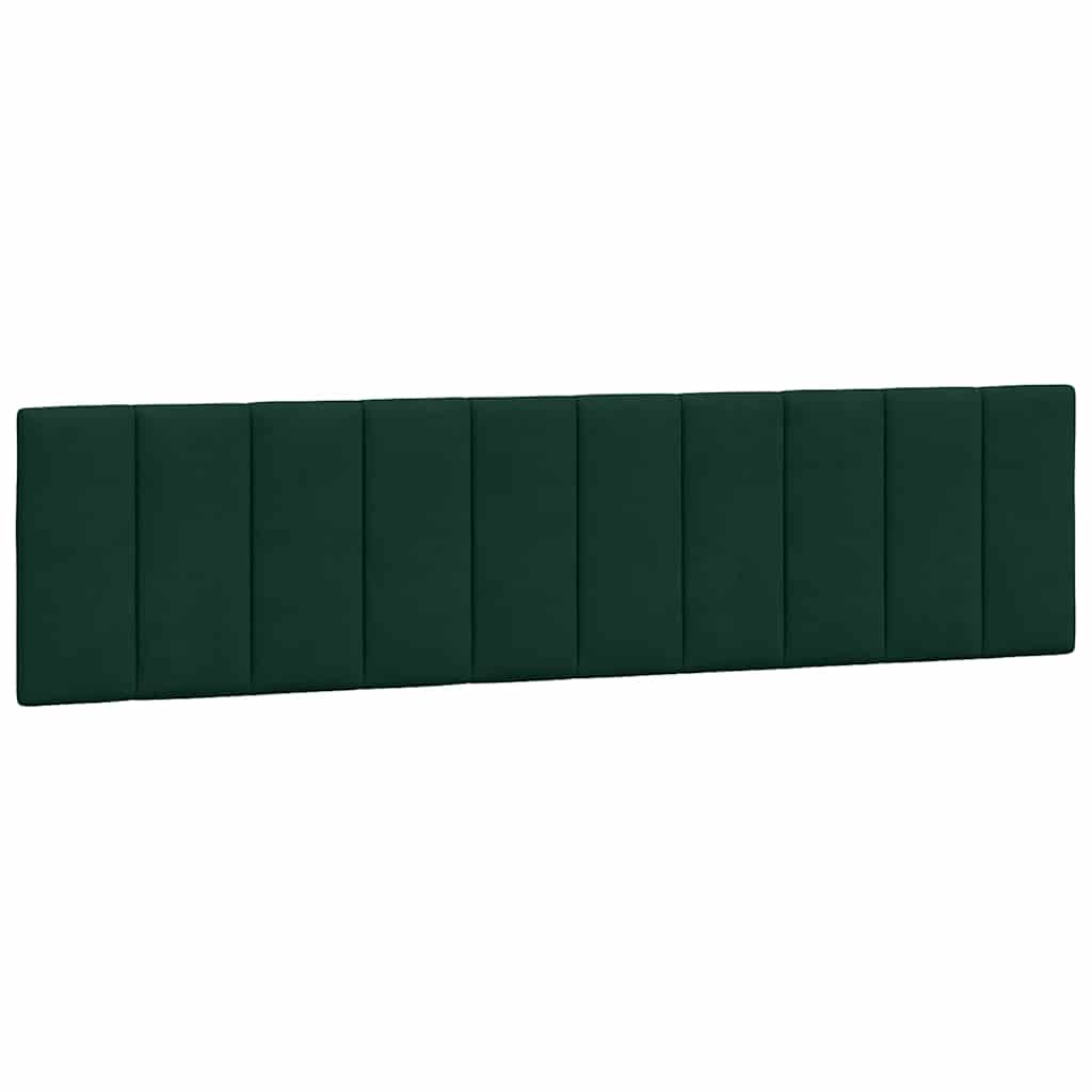 Kopfteil-Kissen "Hanko" Dunkelgrün 200 cm Samt