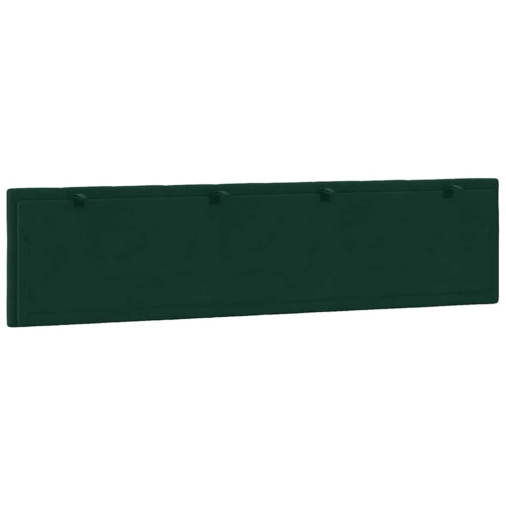 Kopfteil-Kissen "Hanko" Dunkelgrün 200 cm Samt