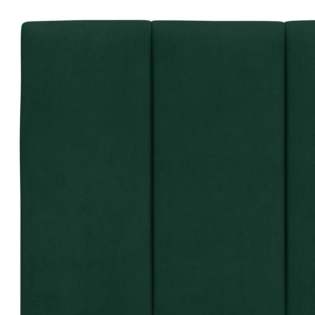 Kopfteil-Kissen "Hanko" Dunkelgrün 200 cm Samt