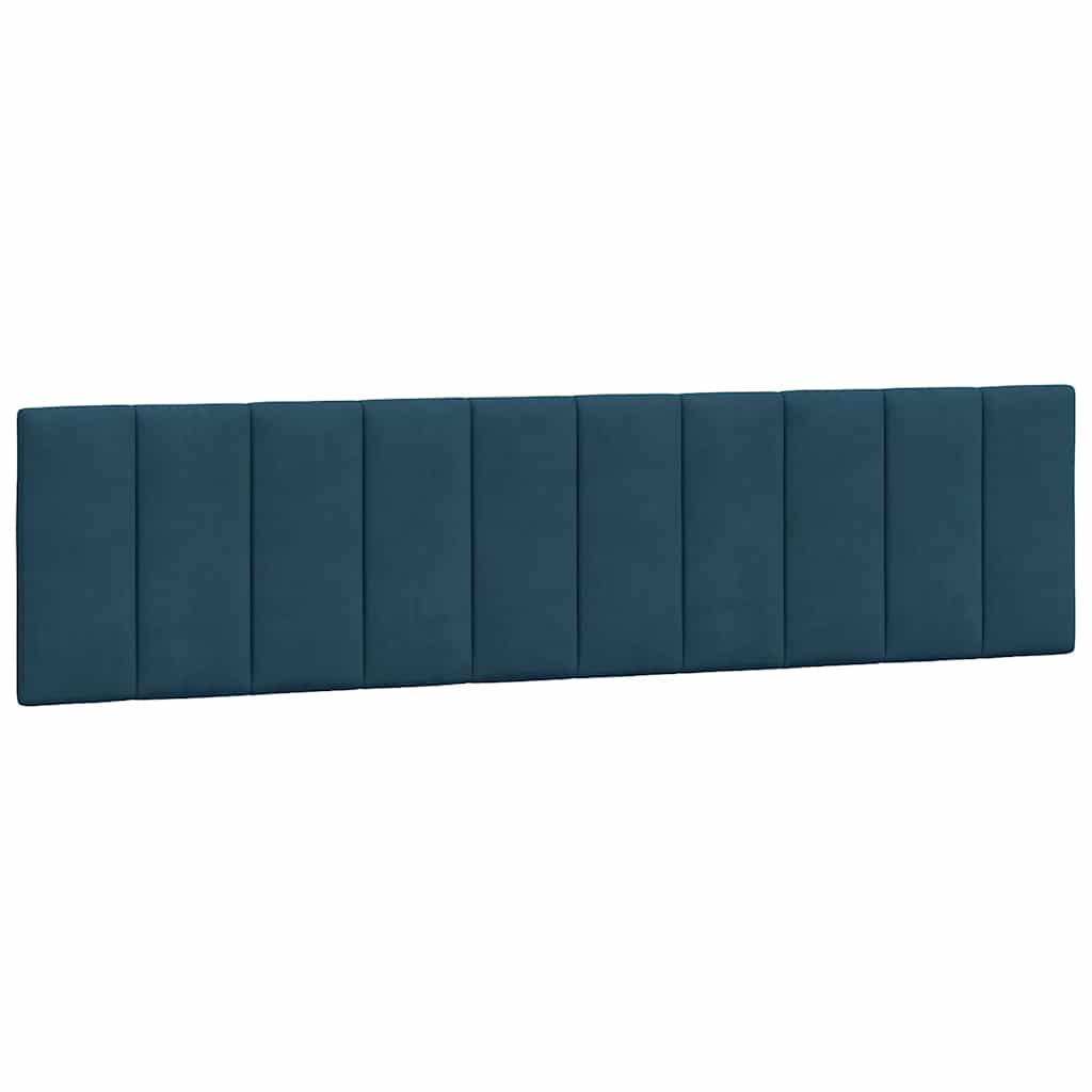 Kopfteil-Kissen "Hanko" Blau 200 cm Samt