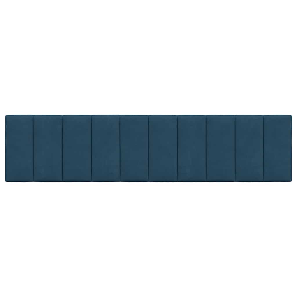 Kopfteil-Kissen "Hanko" Blau 200 cm Samt