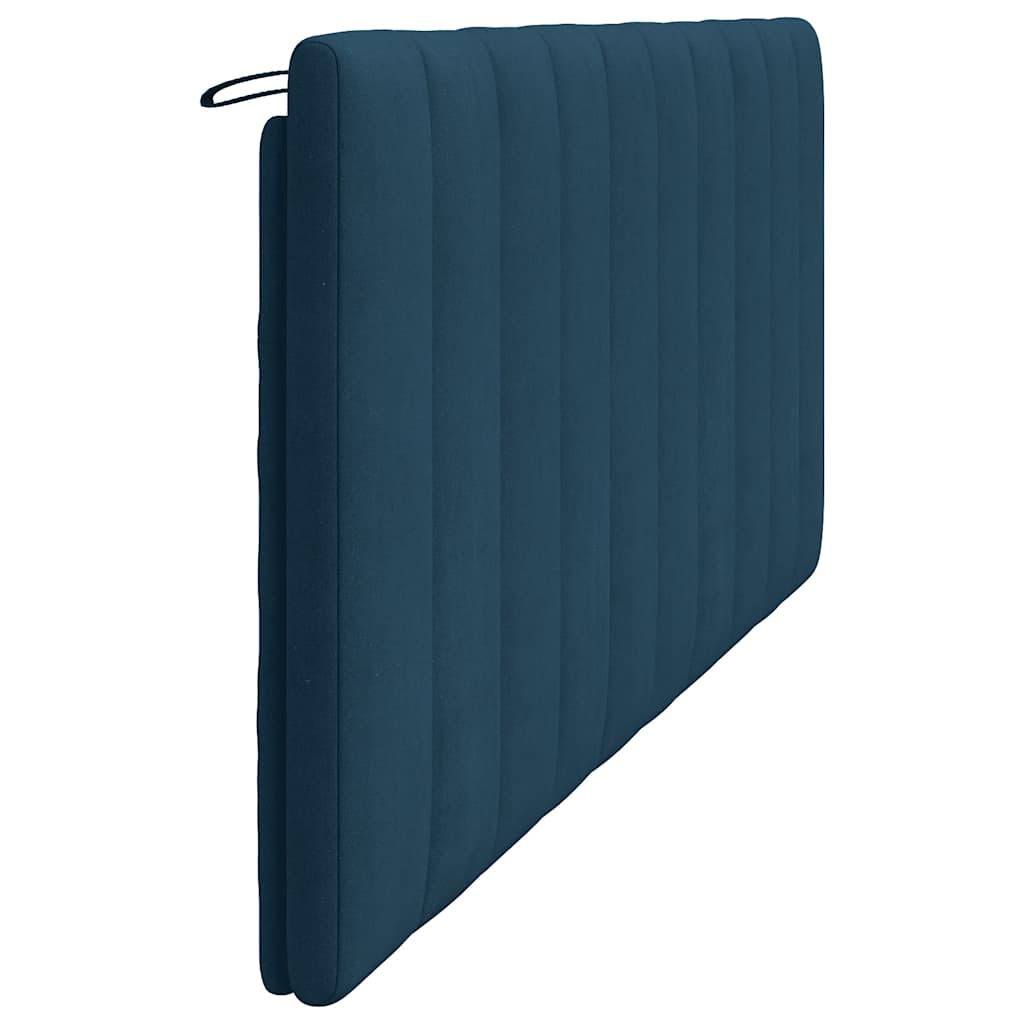 Kopfteil-Kissen "Hanko" Blau 200 cm Samt