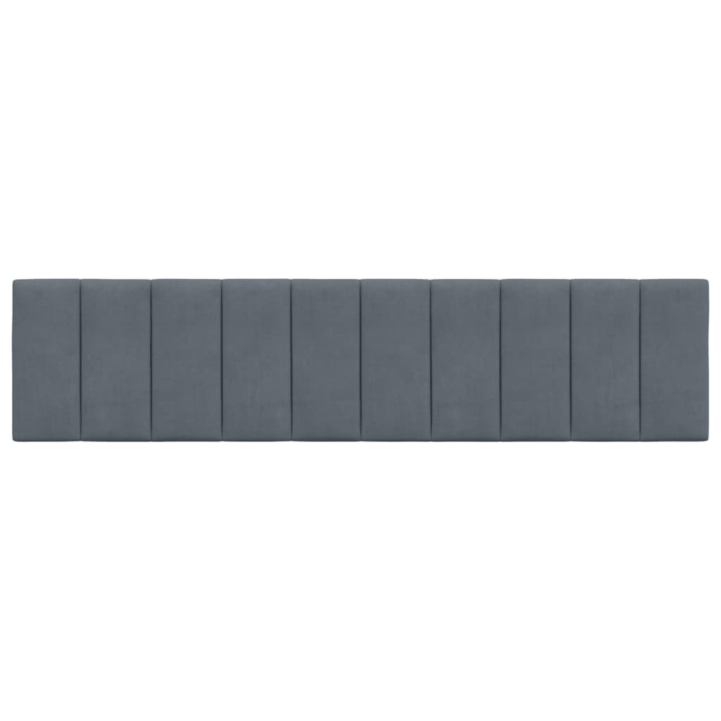 Kopfteil-Kissen "Hanko" Dunkelgrau 193 cm Samt