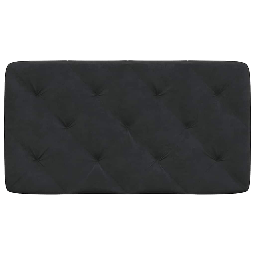 Kopfteil-Kissen Schwarz 80 cm Samt