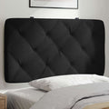 Kopfteil-Kissen Schwarz 80 cm Samt