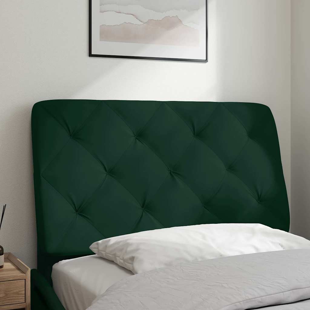 Kopfteil-Kissen Dunkelgrün 80 cm Samt