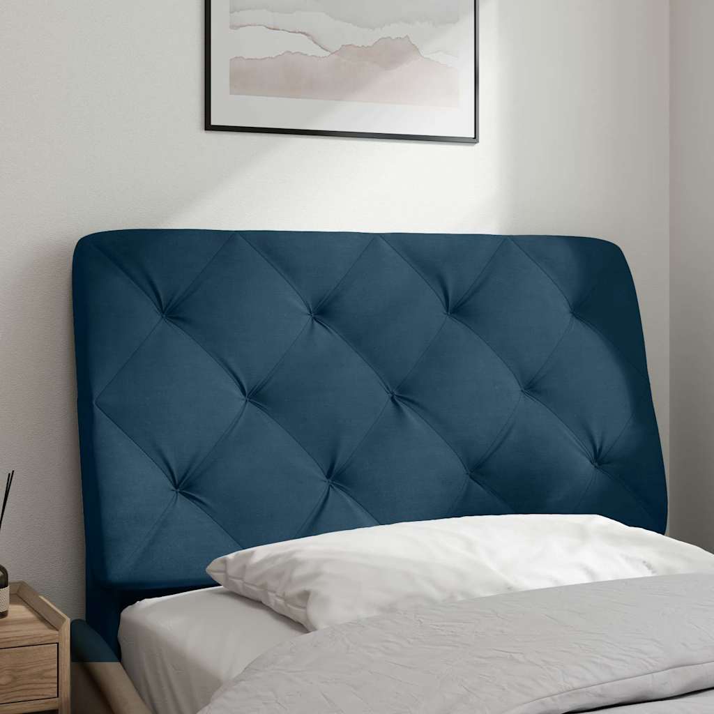 Kopfteil-Kissen Blau 80 cm Samt
