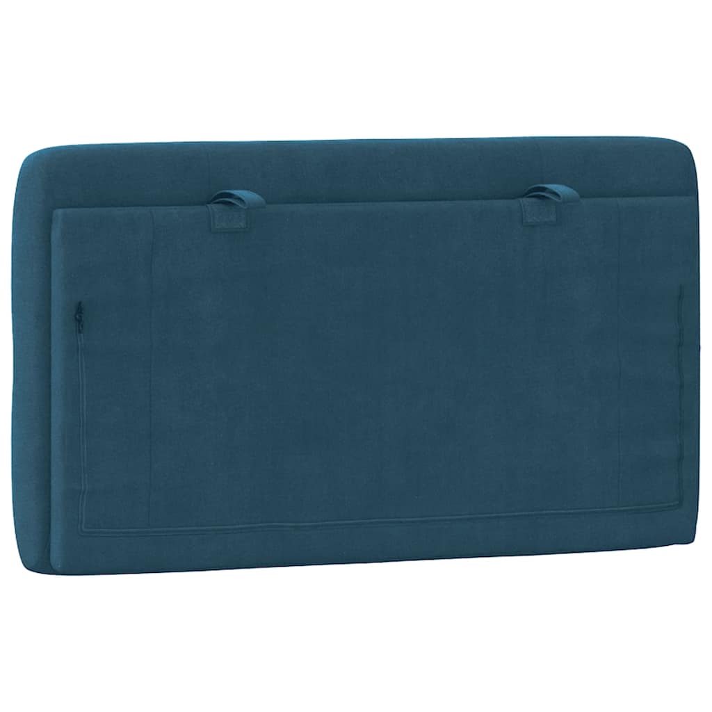 Kopfteil-Kissen Blau 80 cm Samt