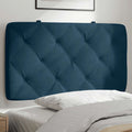 Kopfteil-Kissen Blau 80 cm Samt