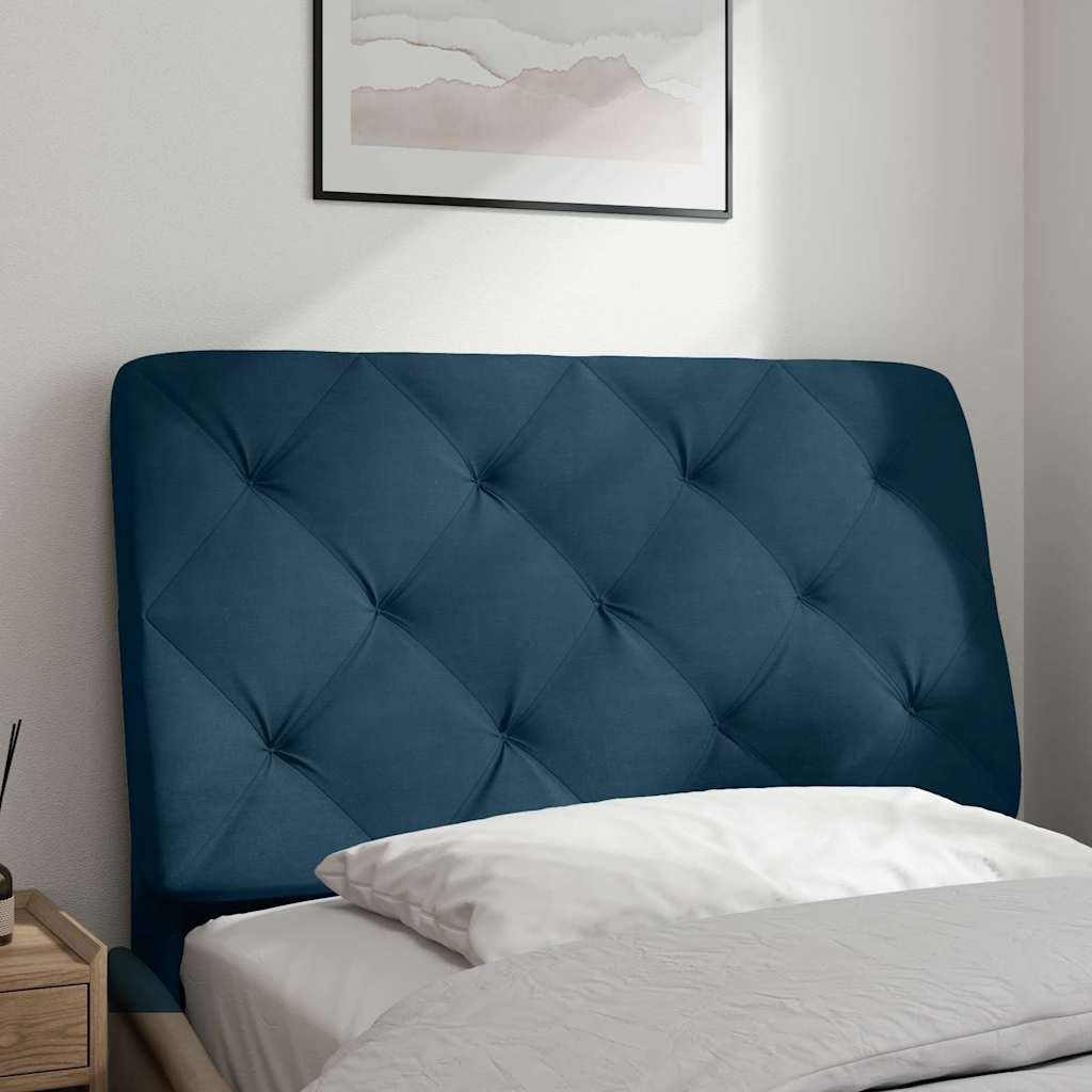Kopfteil-Kissen Blau 90 cm Samt
