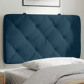 Kopfteil-Kissen Blau 90 cm Samt