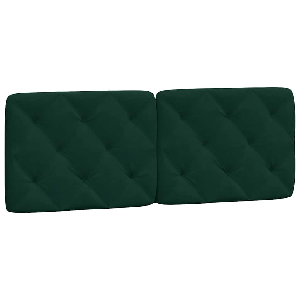 Kopfteil-Kissen Dunkelgrün 120 cm Samt