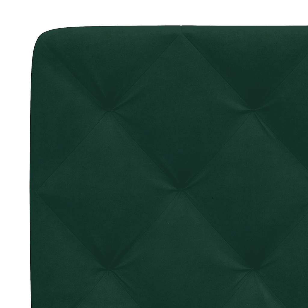 Kopfteil-Kissen Dunkelgrün 120 cm Samt