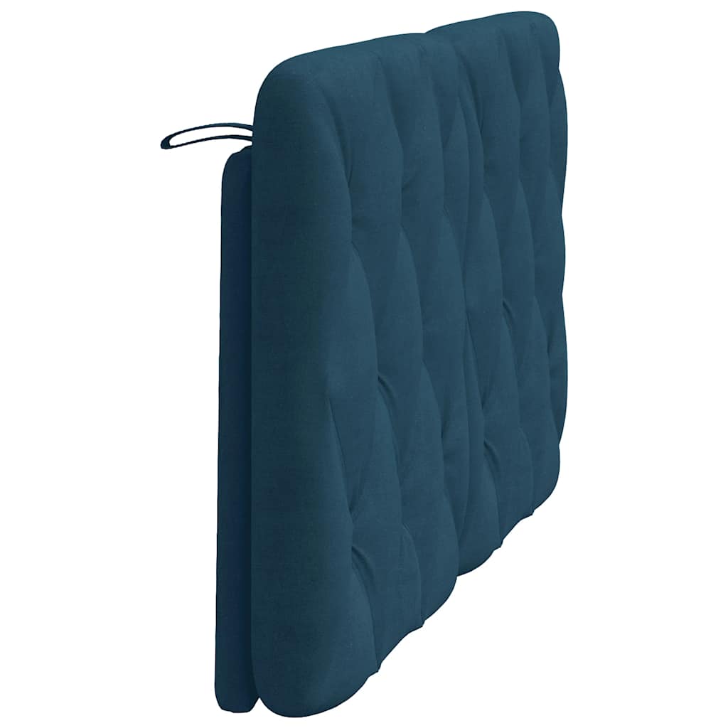 Kopfteil-Kissen Blau 120 cm Samt