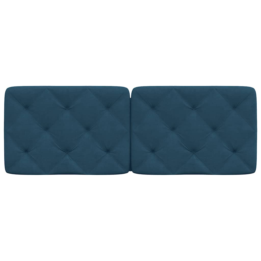 Kopfteil-Kissen Blau 140 cm Samt