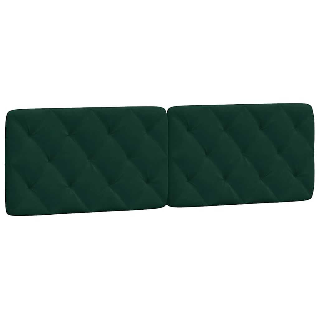 Kopfteil-Kissen Dunkelgrün 160 cm Samt