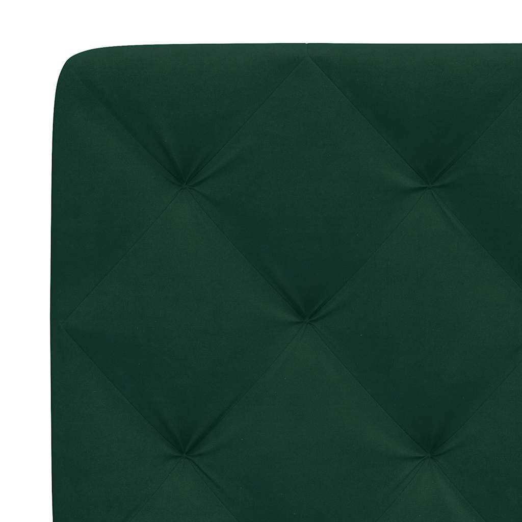Kopfteil-Kissen Dunkelgrün 160 cm Samt