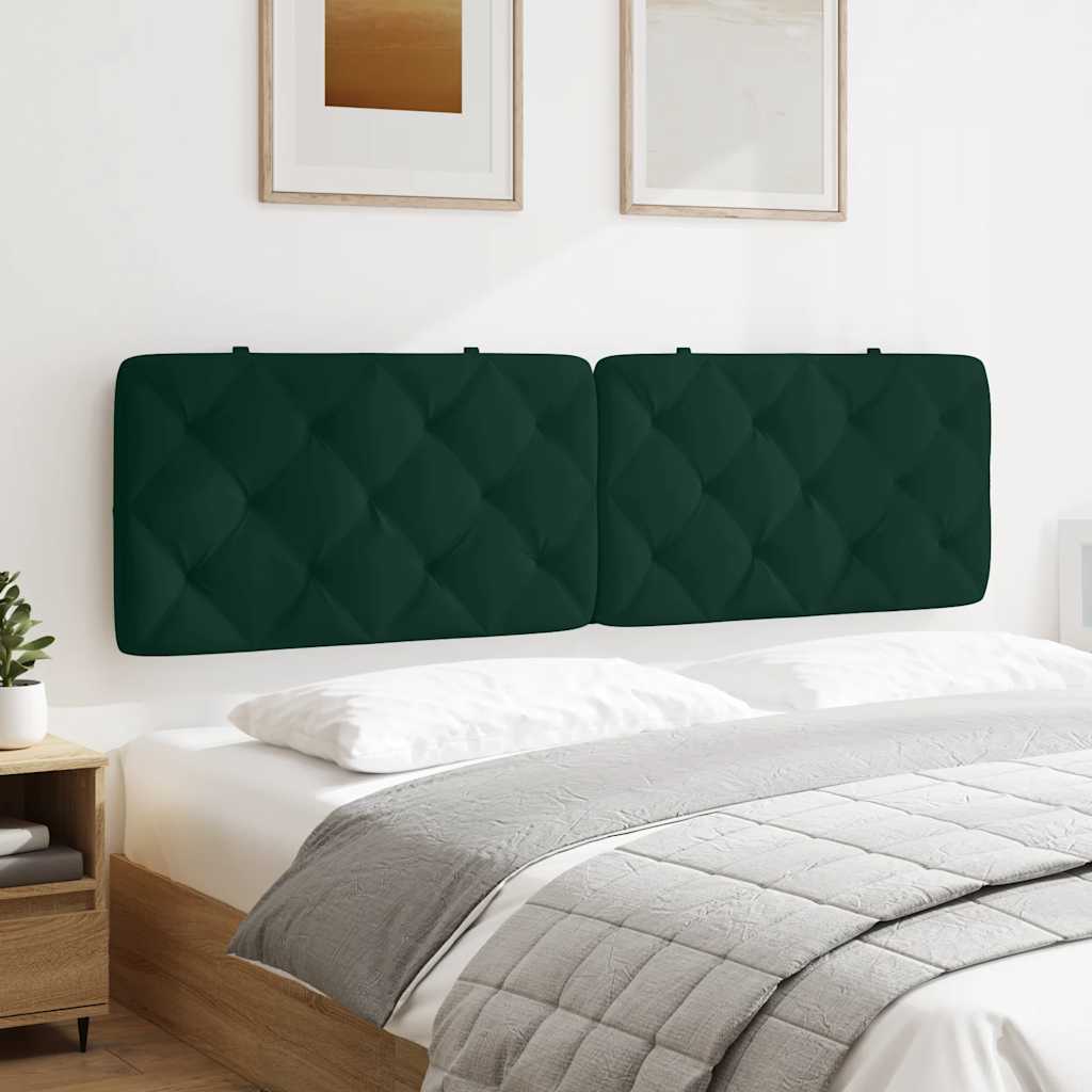 Kopfteil-Kissen Dunkelgrün 180 cm Samt