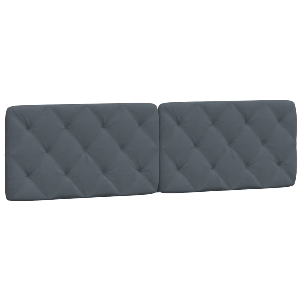 Kopfteil-Kissen Dunkelgrau 183 cm Samt