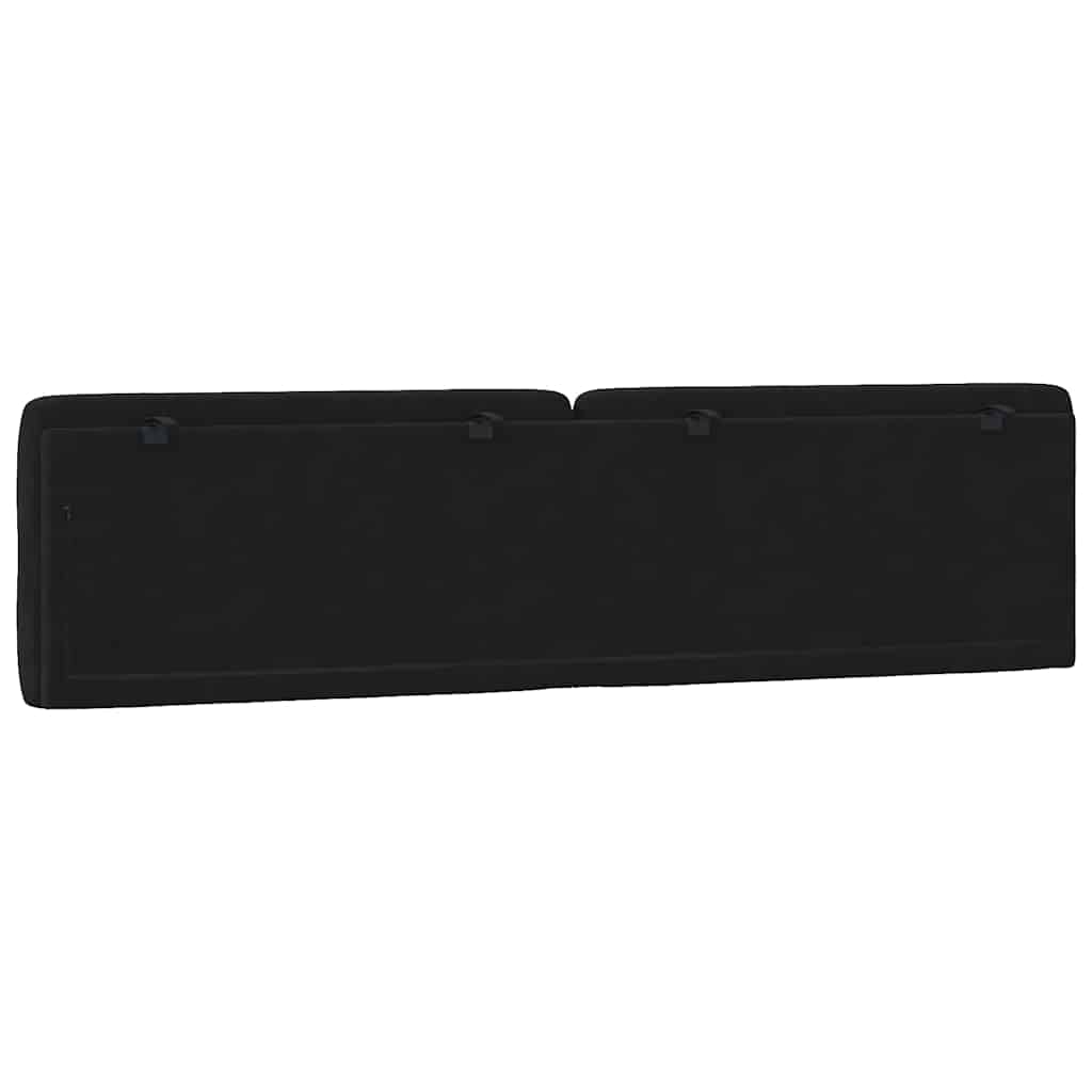 Kopfteil-Kissen Schwarz 200 cm Samt