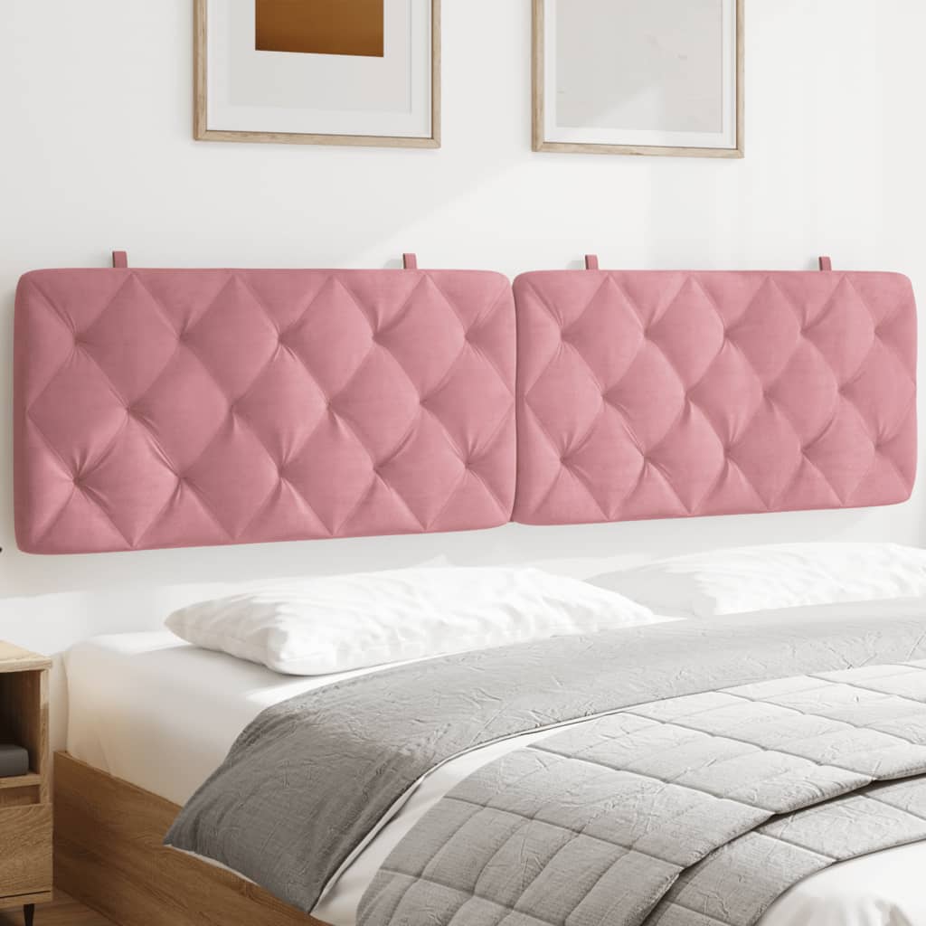 Kopfteil-Kissen Rosa 200 cm Samt