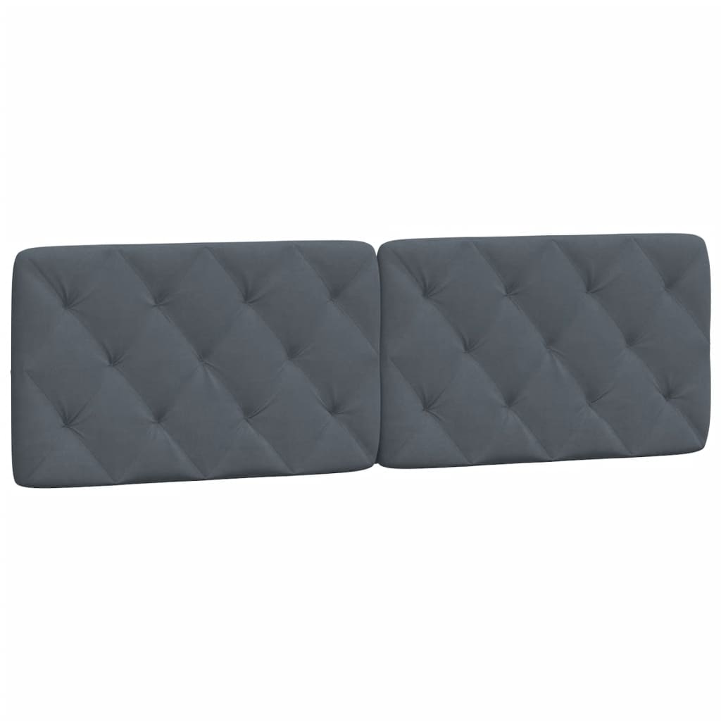 Kopfteil-Kissen Dunkelgrau 152 cm Samt