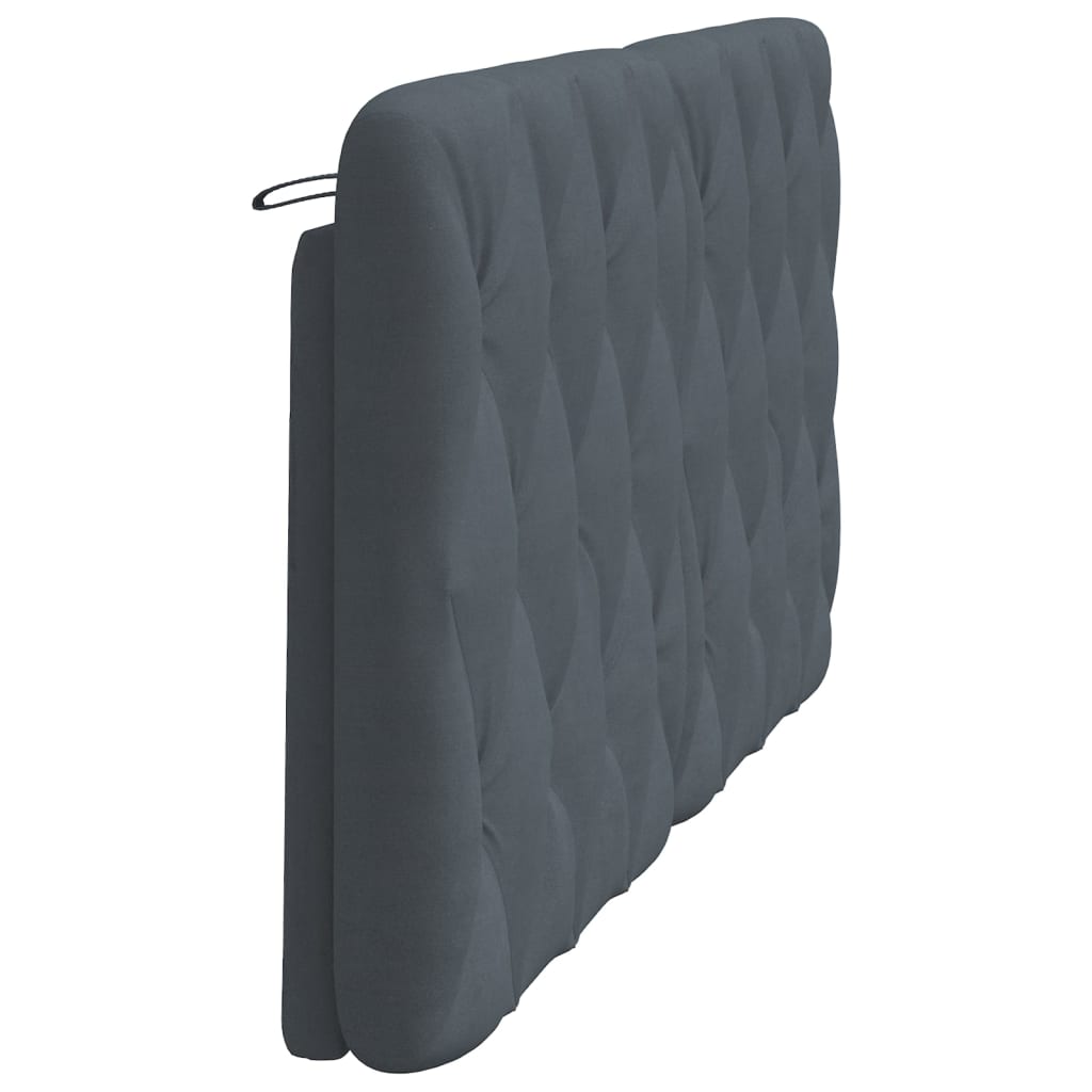 Kopfteil-Kissen Dunkelgrau 152 cm Samt