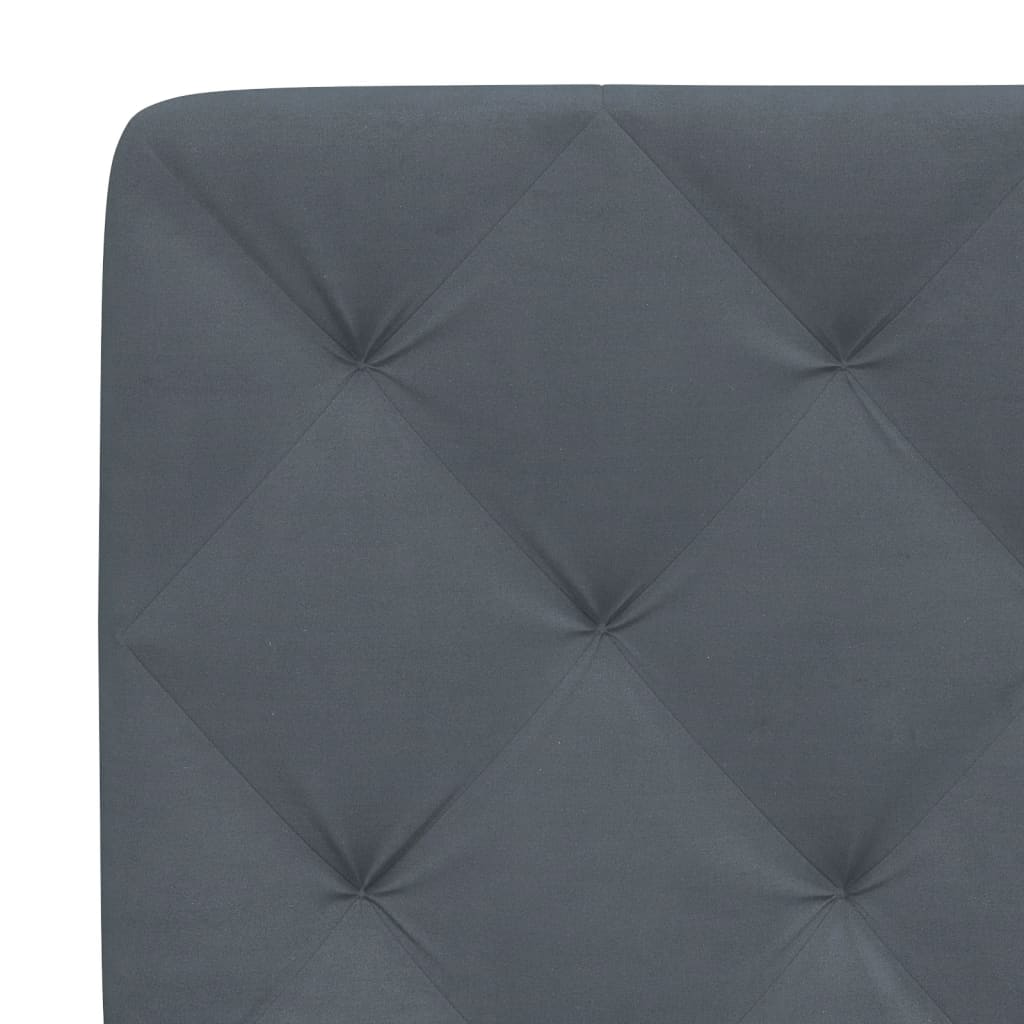 Kopfteil-Kissen Dunkelgrau 152 cm Samt
