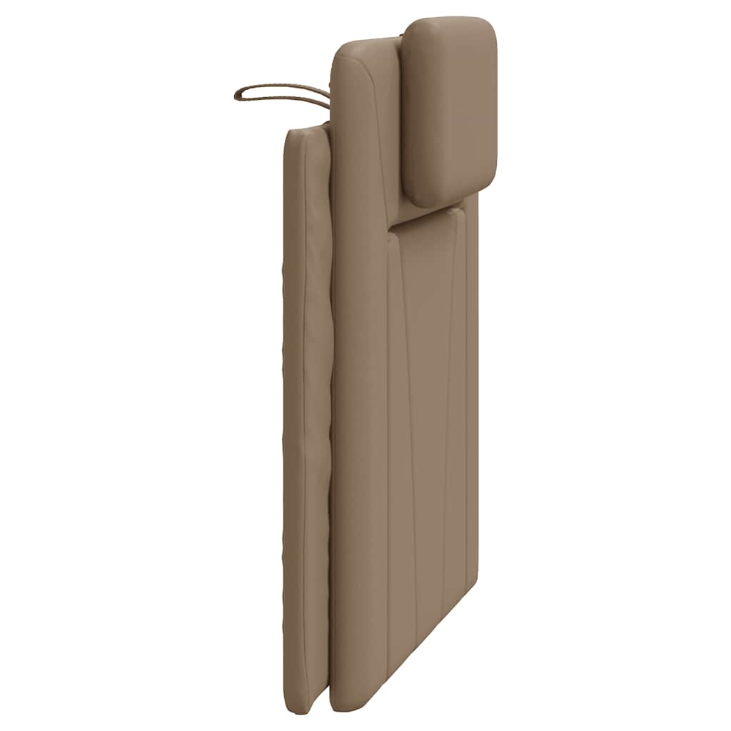 Kopfteil-Kissen "Viana" Cappuccino-Braun 80 cm Kunstleder
