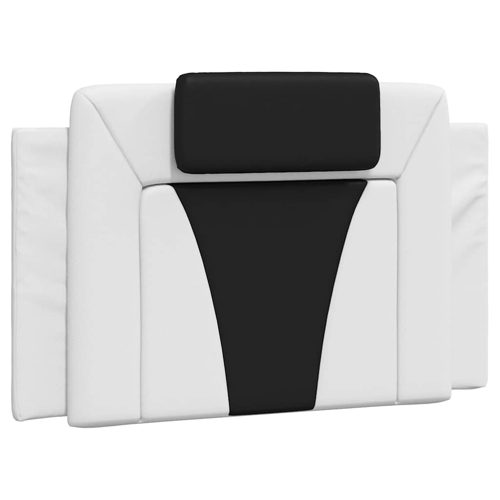 Kopfteil-Kissen "Viana" Weiß und Schwarz 80 cm Kunstleder
