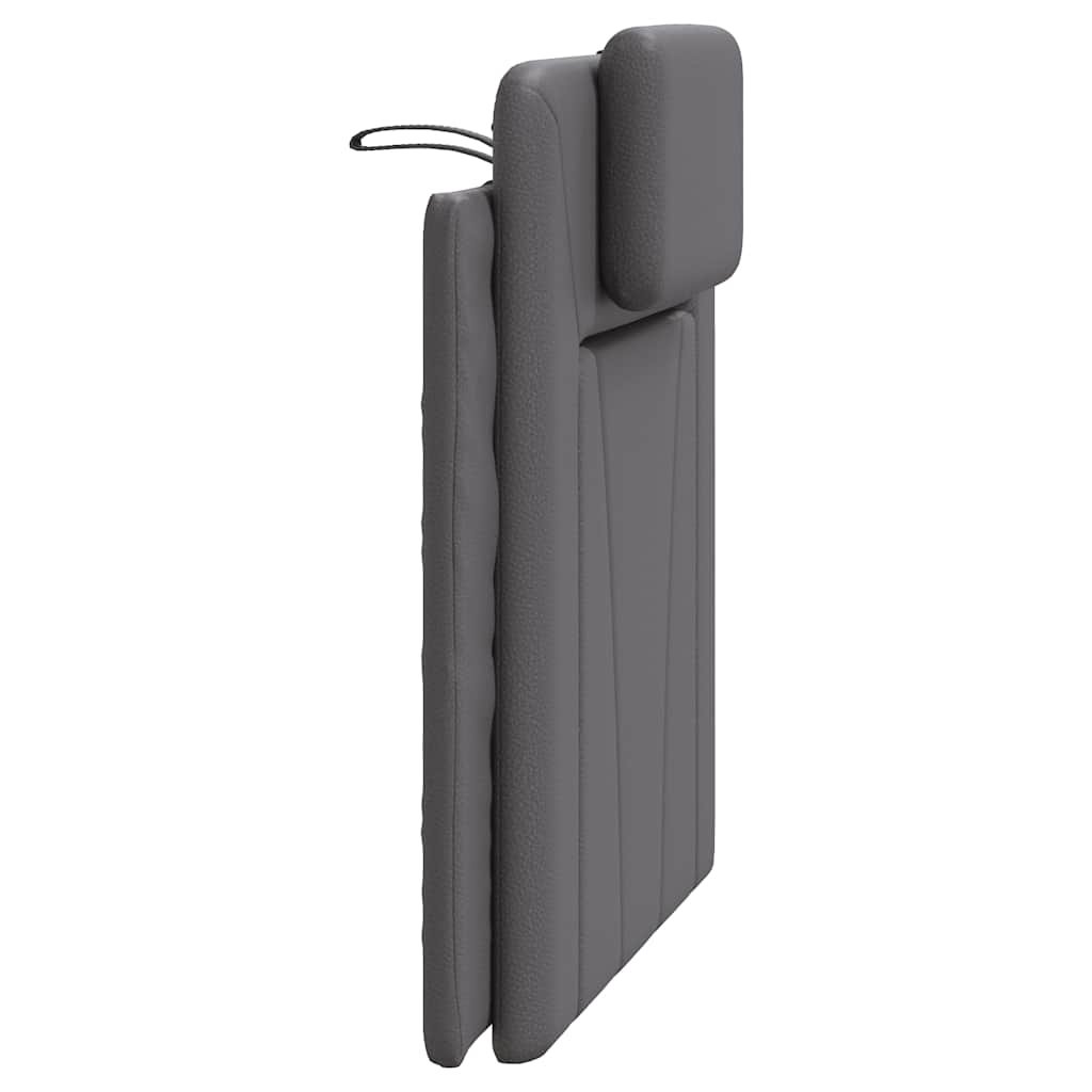 Kopfteil-Kissen "Viana" Grau 90 cm Kunstleder
