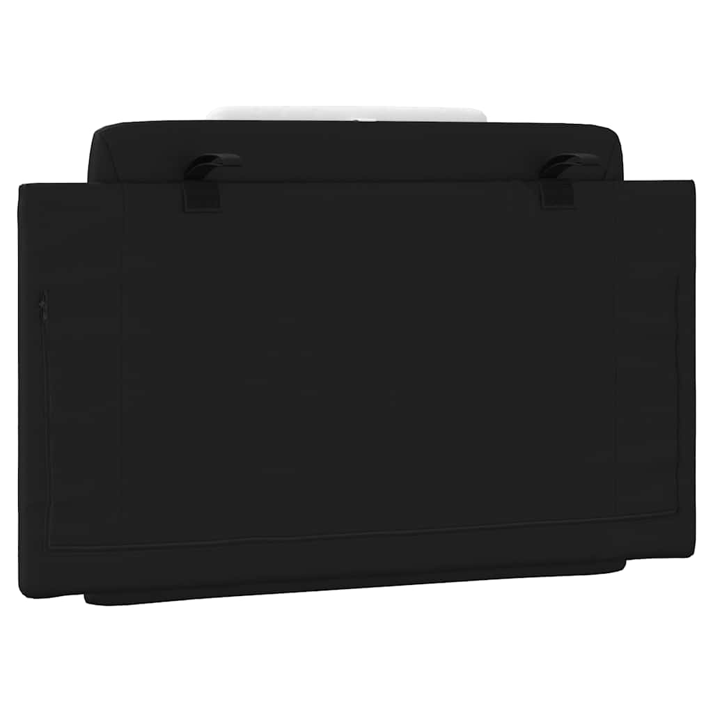 Kopfteil-Kissen "Viana" Schwarz und Weiß 90 cm Kunstleder