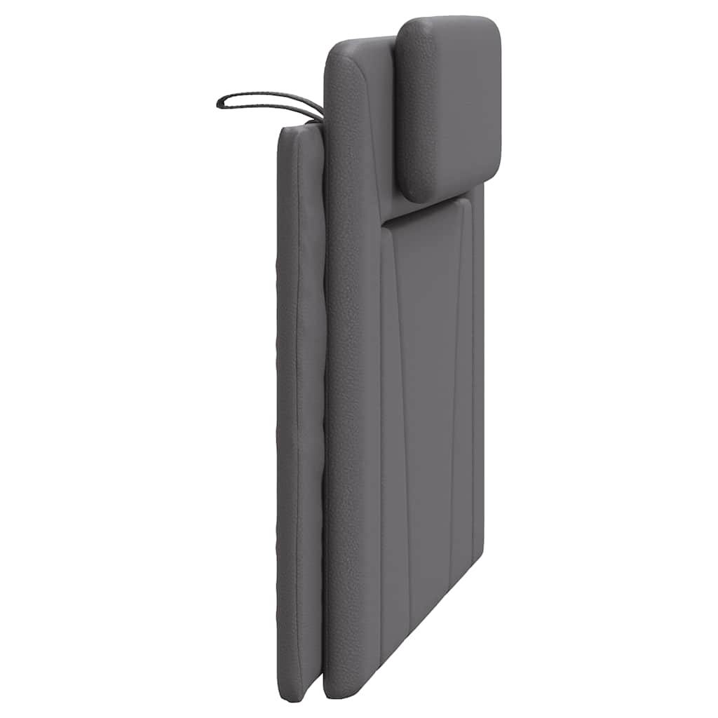 Kopfteil-Kissen "Viana" Grau 100 cm Kunstleder