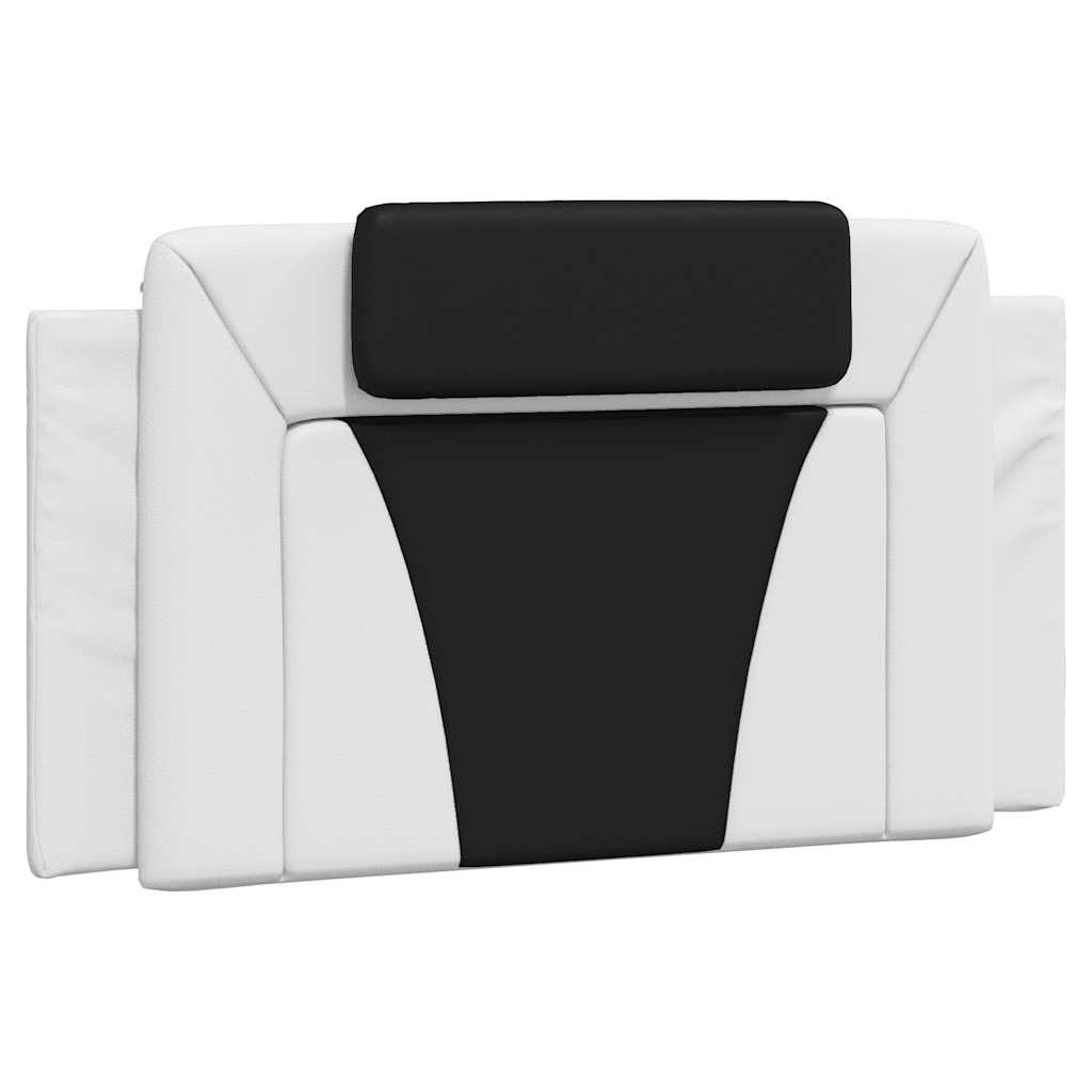 Kopfteil-Kissen "Viana" Weiß und Schwarz 100 cm Kunstleder