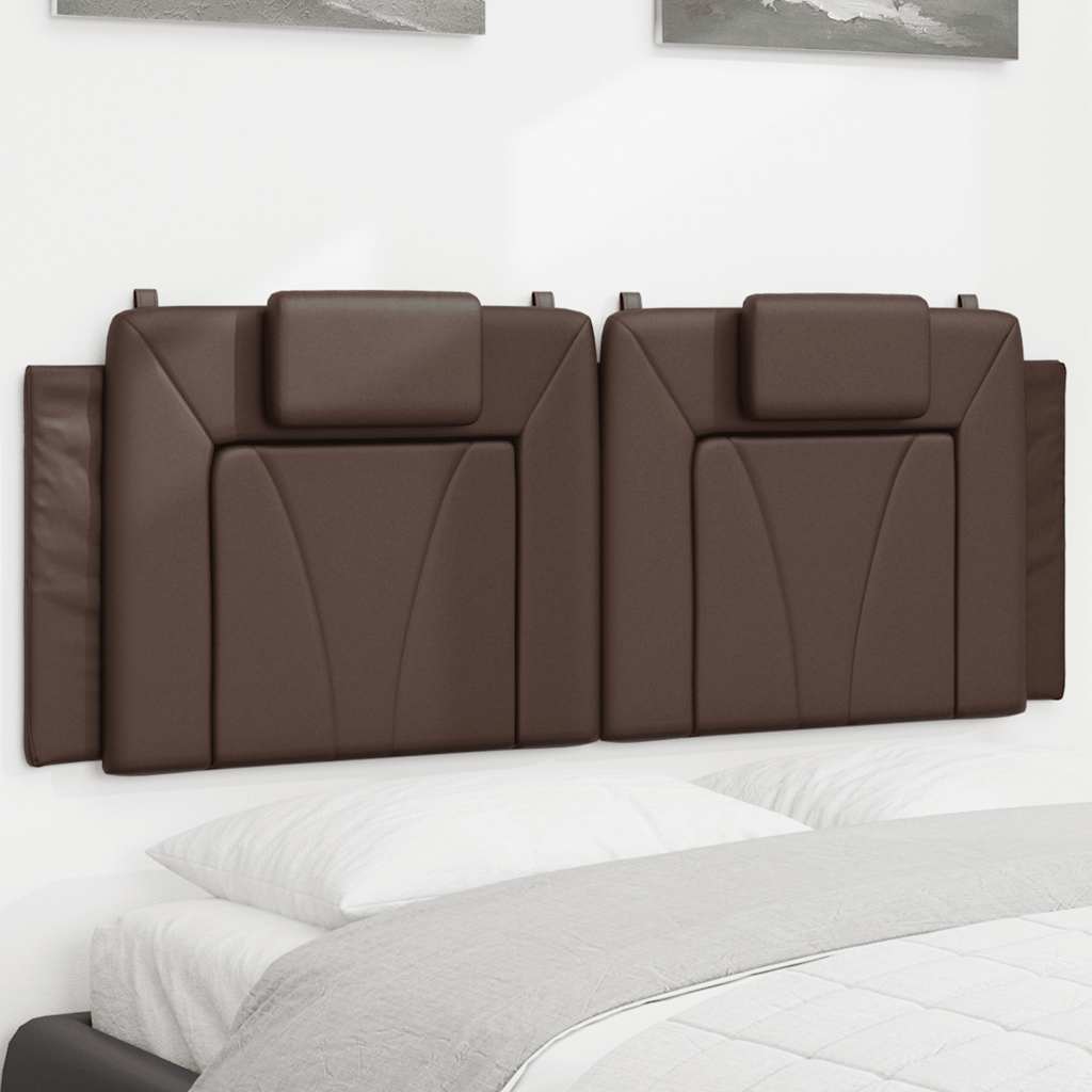 Kopfteil-Kissen "Viana" Braun 120 cm Kunstleder