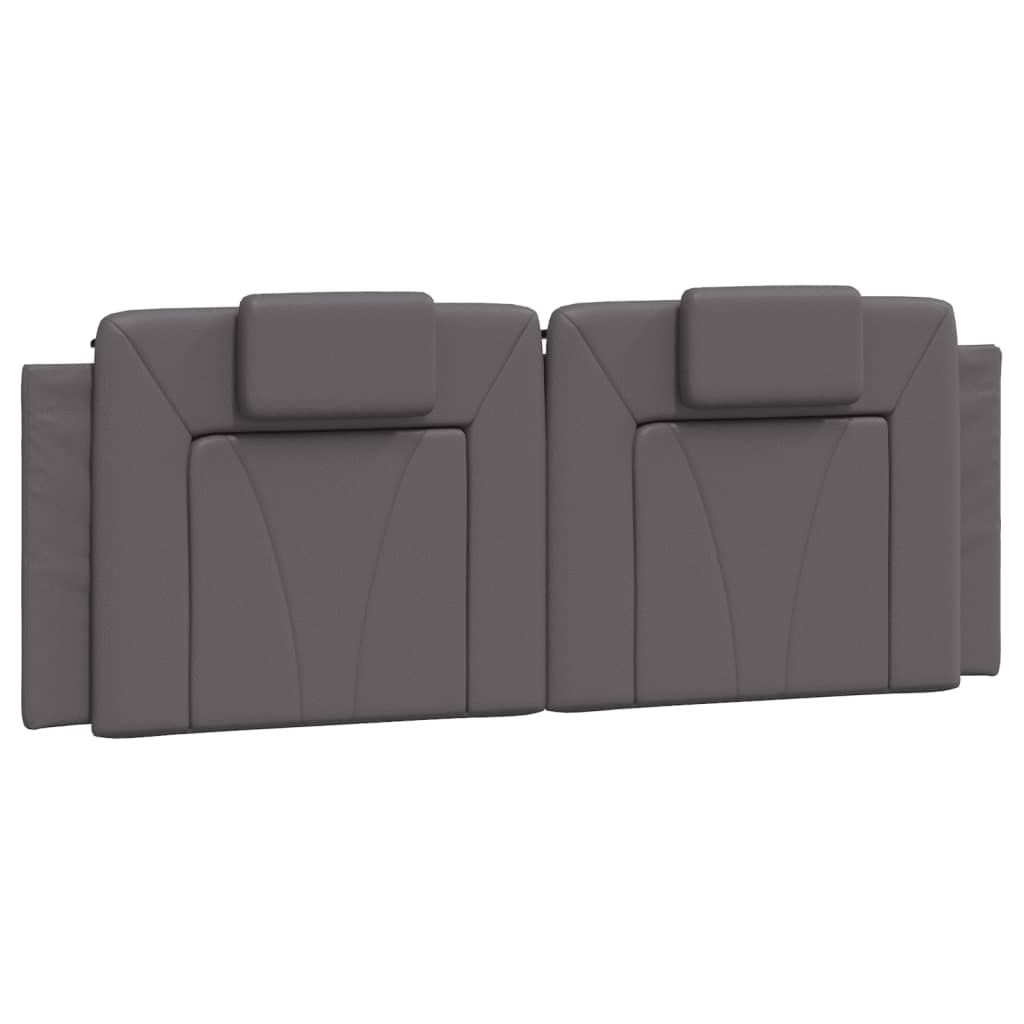 Kopfteil-Kissen "Viana" Grau 120 cm Kunstleder