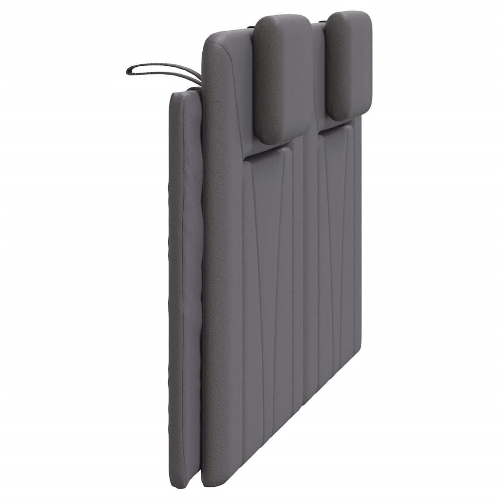Kopfteil-Kissen "Viana" Grau 120 cm Kunstleder