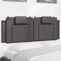 Kopfteil-Kissen "Viana" Grau 120 cm Kunstleder