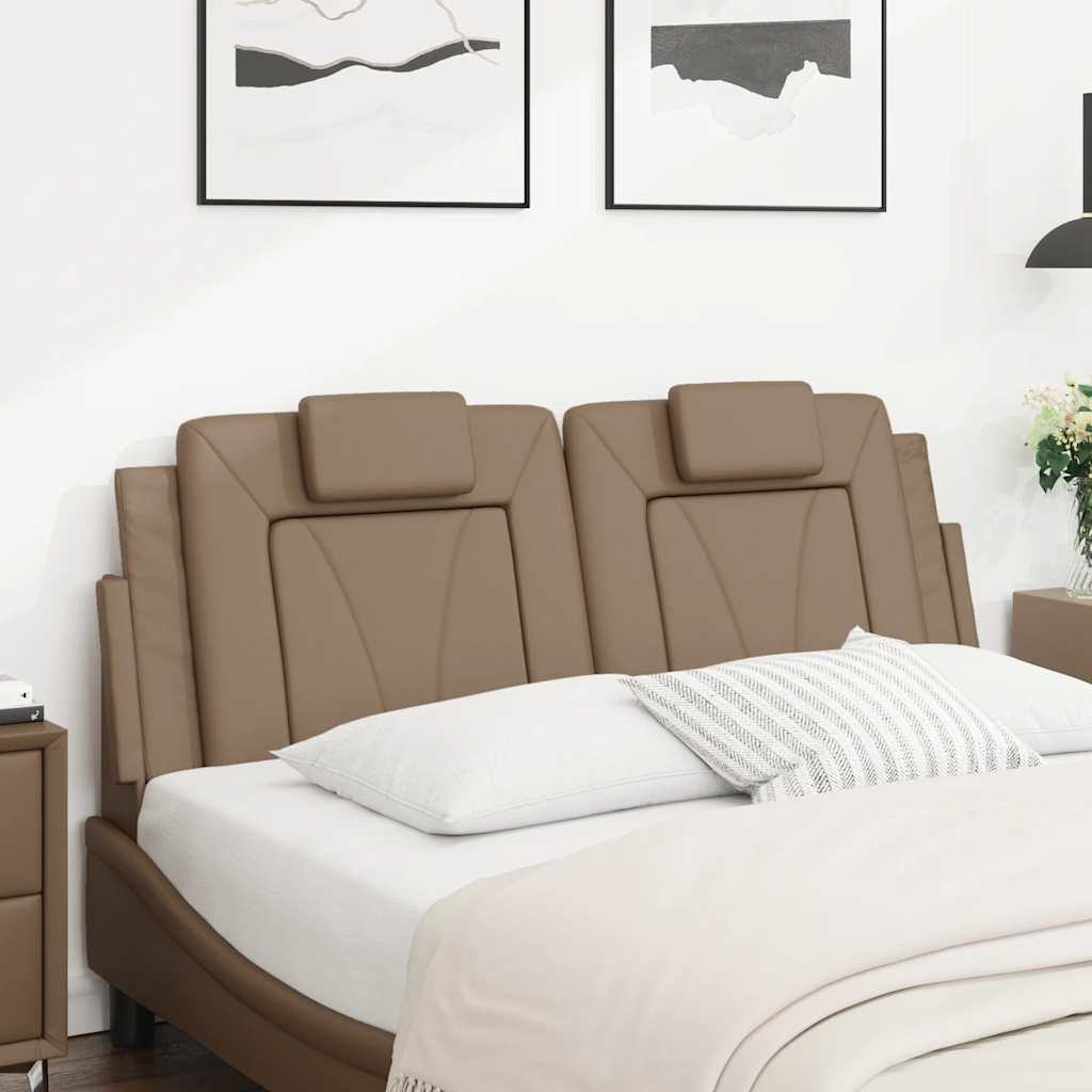 Kopfteil-Kissen "Viana" Cappuccino-Braun 120 cm Kunstleder