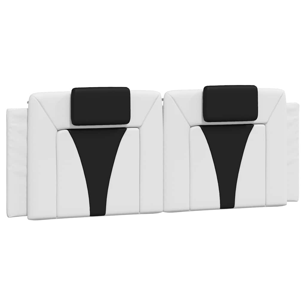 Kopfteil-Kissen "Viana" Weiß und Schwarz 120 cm Kunstleder