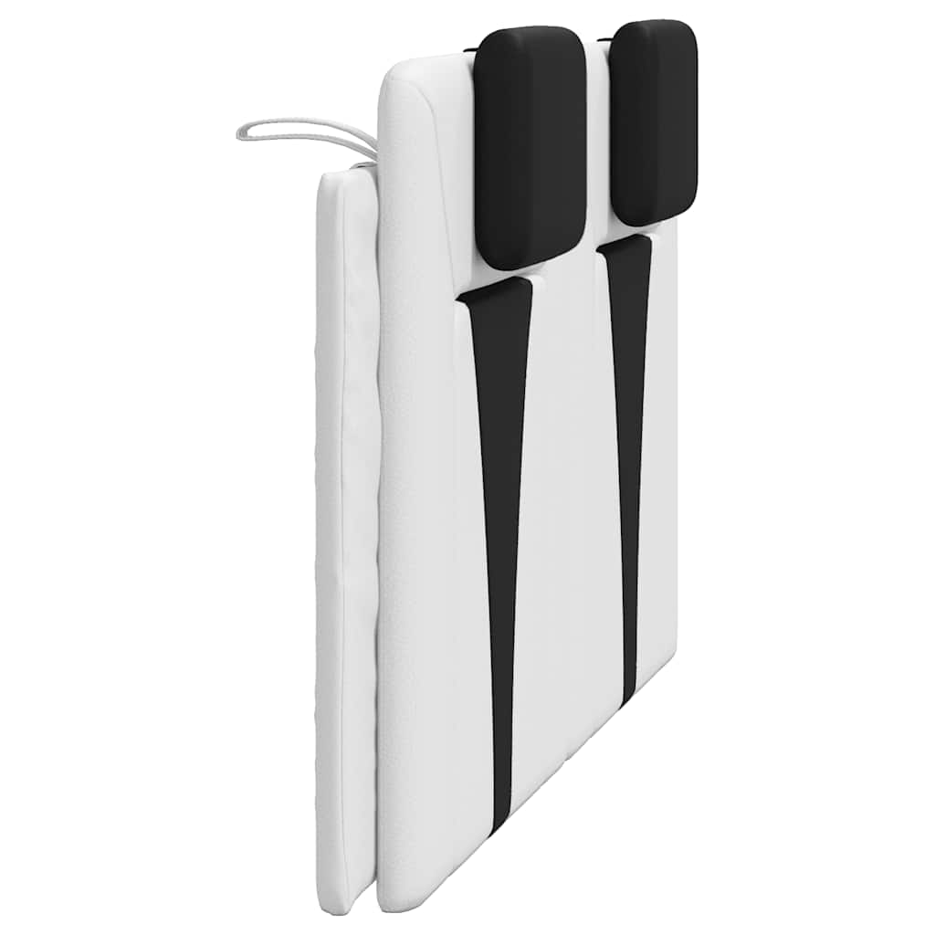 Kopfteil-Kissen "Viana" Weiß und Schwarz 120 cm Kunstleder