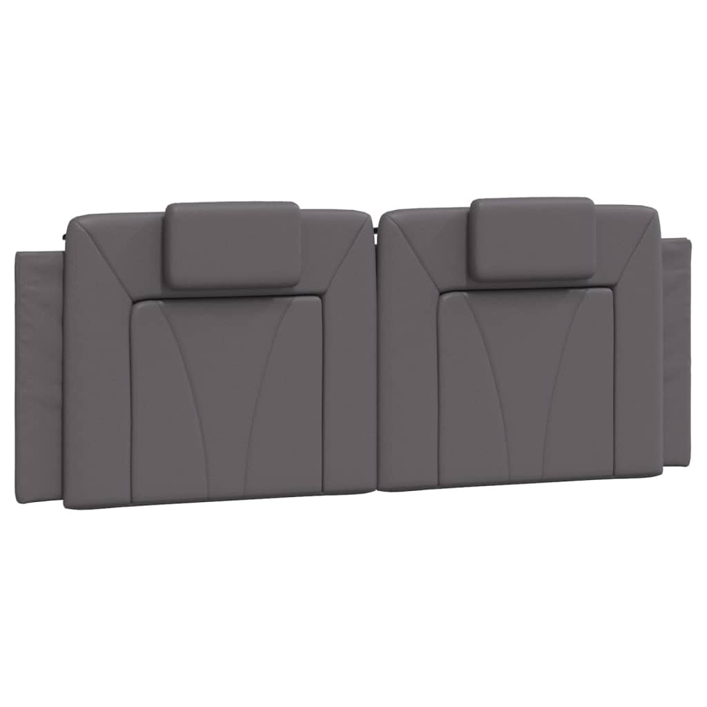 Kopfteil-Kissen "Viana" Grau 140 cm Kunstleder