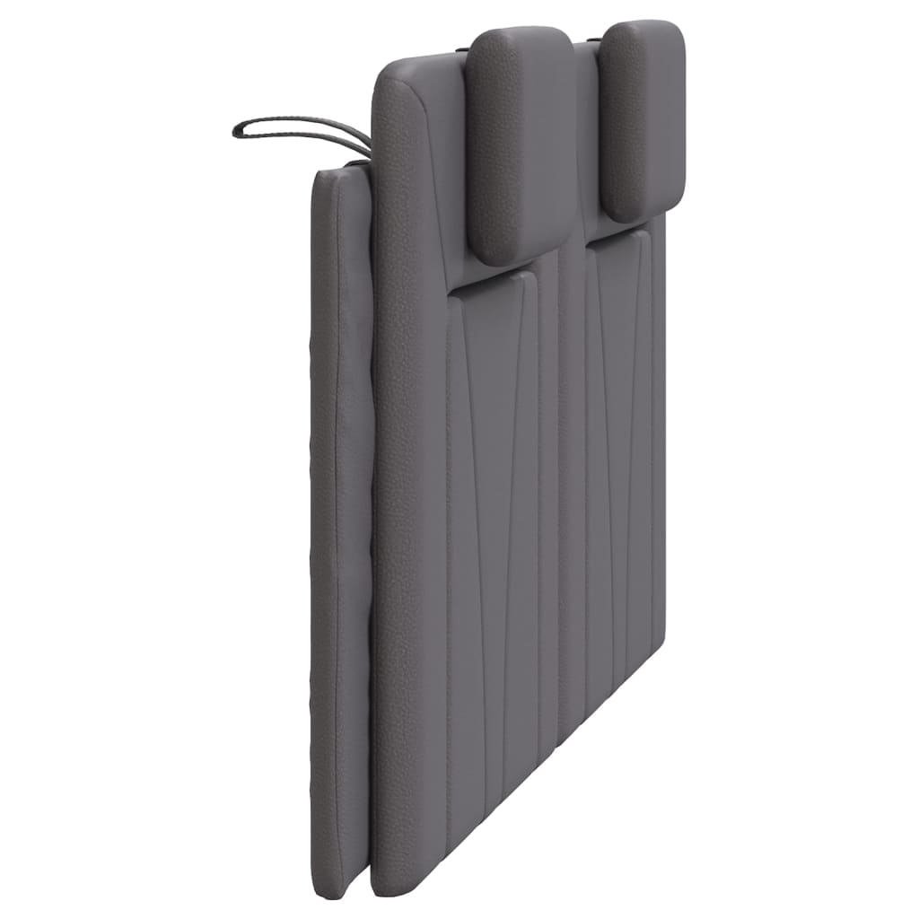 Kopfteil-Kissen "Viana" Grau 140 cm Kunstleder
