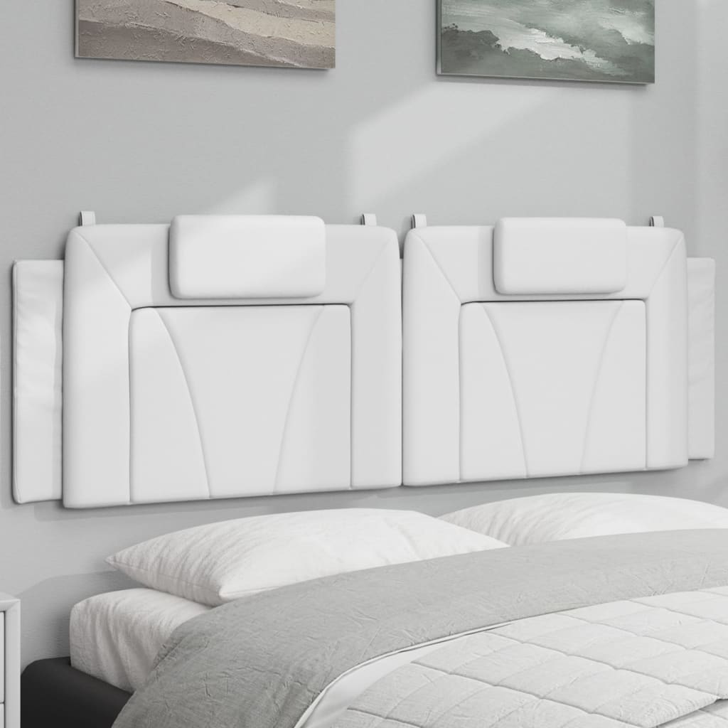 Kopfteil-Kissen "Viana" Weiß 160 cm Kunstleder