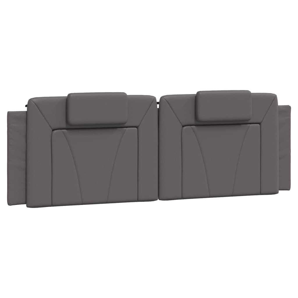Kopfteil-Kissen "Viana" Grau 160 cm Kunstleder