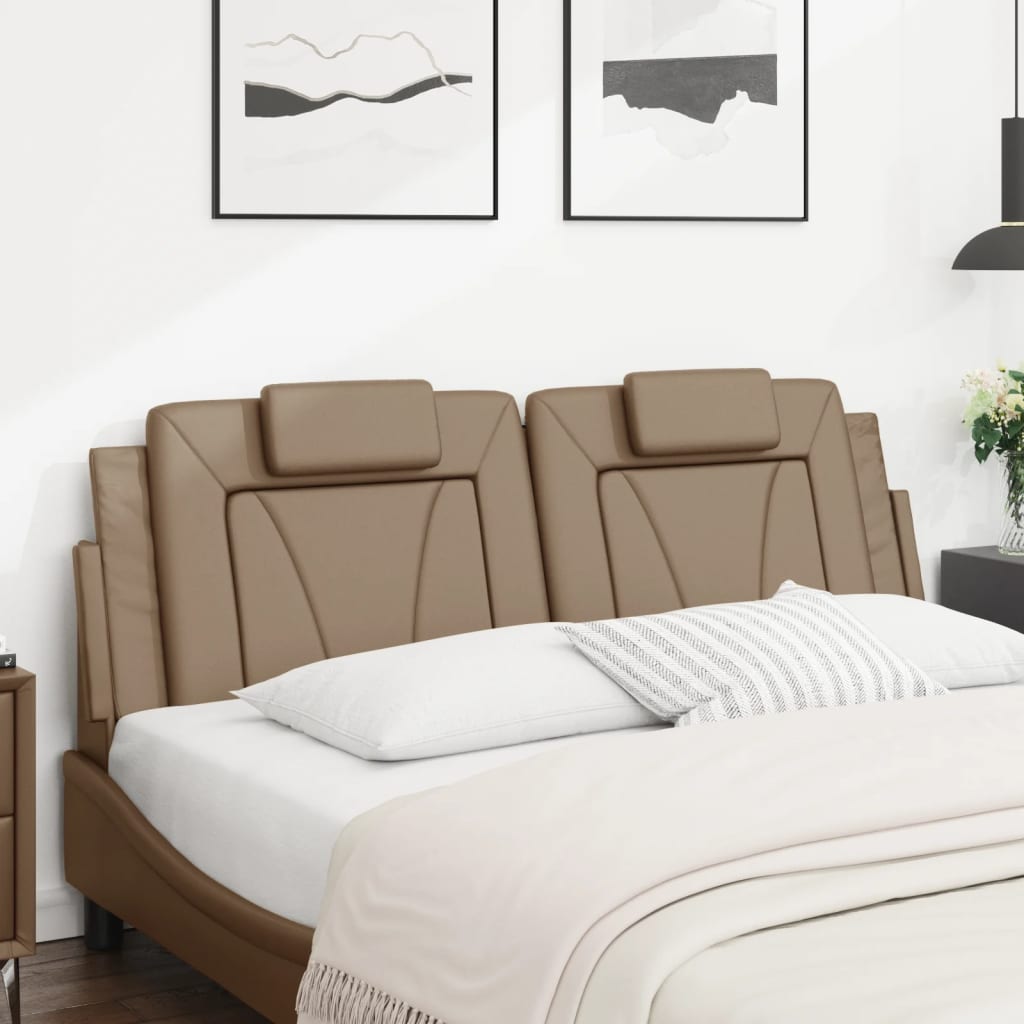 Kopfteil-Kissen "Viana" Cappuccino-Braun 160 cm Kunstleder