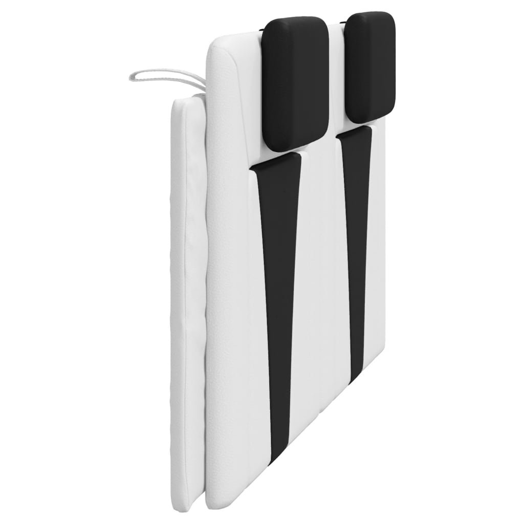 Kopfteil-Kissen "Viana" Weiß und Schwarz 160 cm Kunstleder