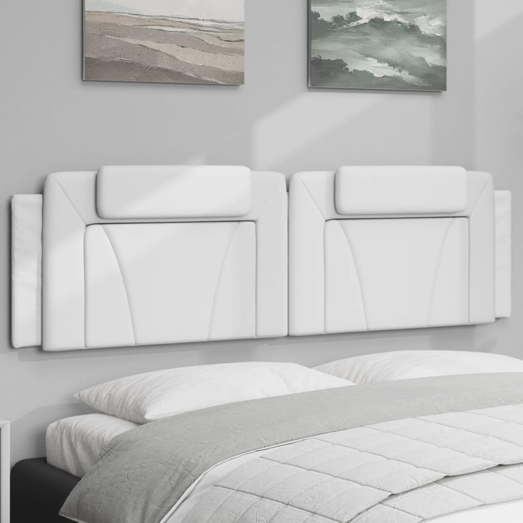 Kopfteil-Kissen "Viana" Weiß 180 cm Kunstleder