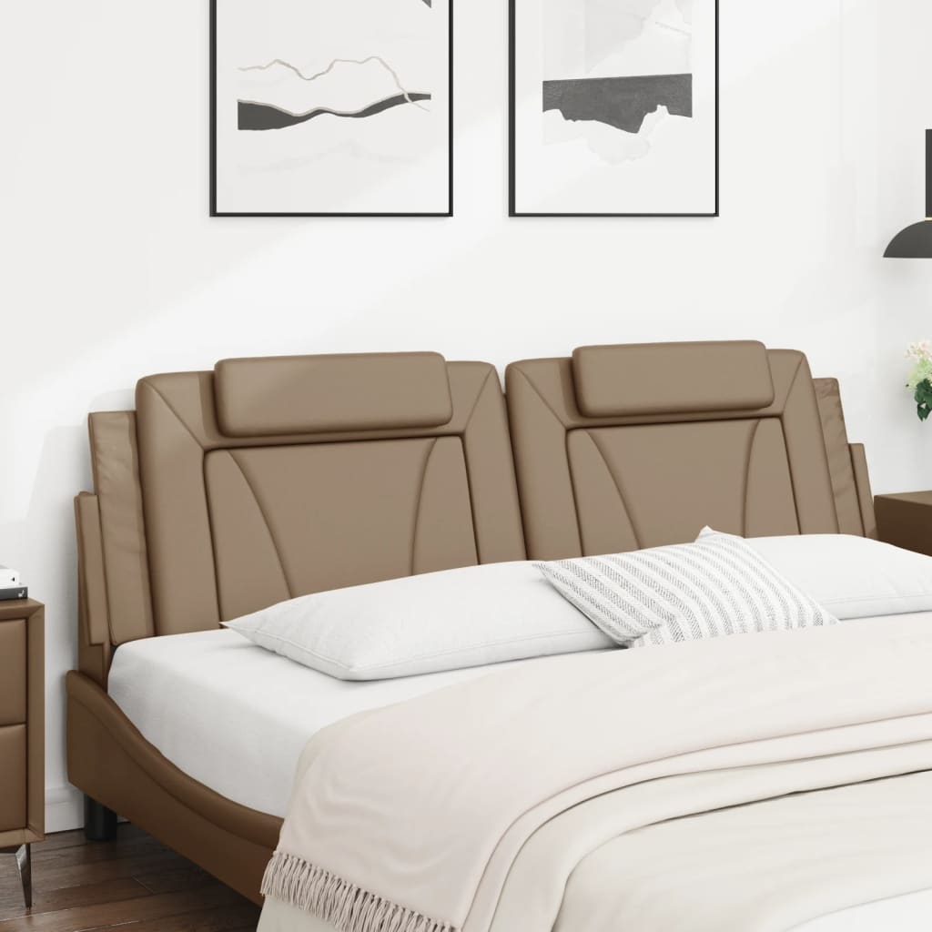 Kopfteil-Kissen "Viana" Cappuccino-Braun 180 cm Kunstleder