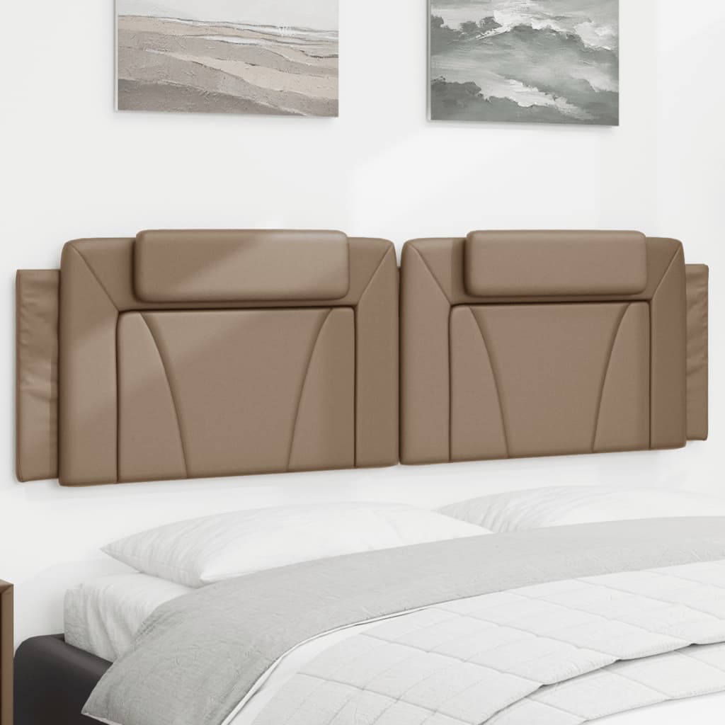 Kopfteil-Kissen "Viana" Cappuccino-Braun 180 cm Kunstleder